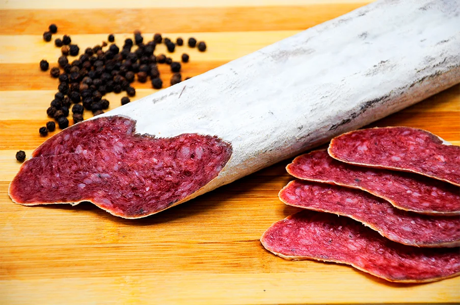 Longaniza de pagés cortada